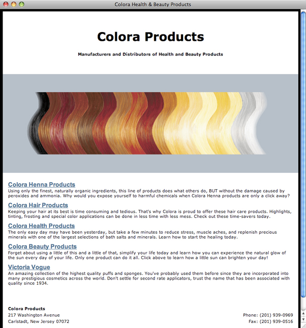 Colora Products eCommerce Site Launched